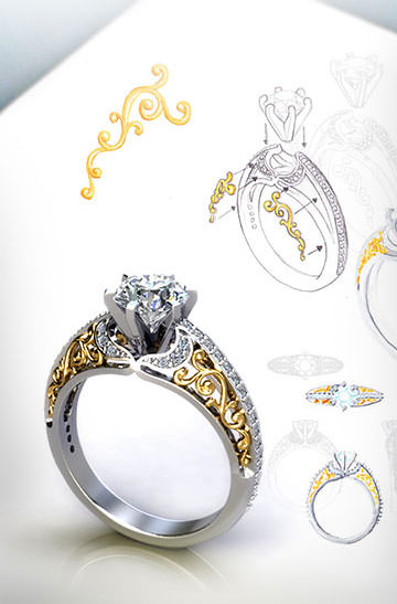 Custom Diamond Ring Designs : The custom rings made are a collaboration ...