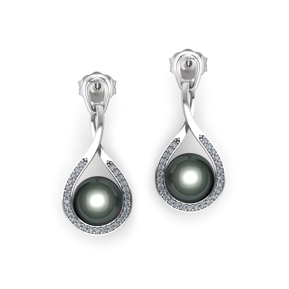 Black Pearl Dangle Earrings - Jewelry 