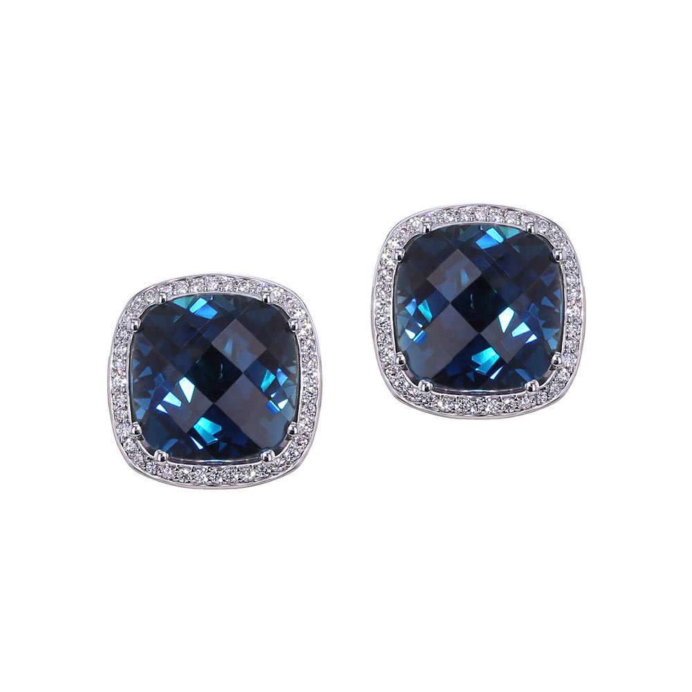 dark blue topaz earrings