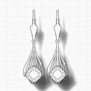 Cushion Peridot Dangle Earrings