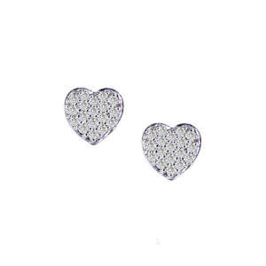 Pave Heart Earrings