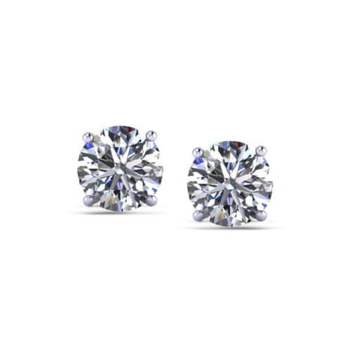 2 Carat Diamond Stud Earrings - Jewelry Designs