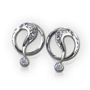 ED523-1-Filigree Circle Earrings