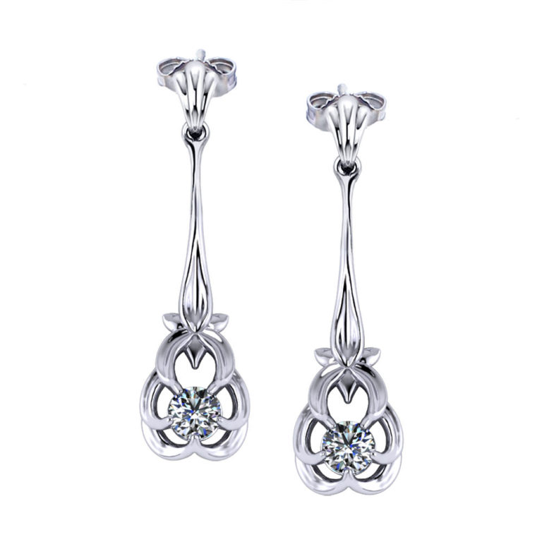 Simple Diamond Dangle Earrings Jewelry Designs