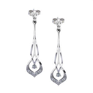 Chevron Diamond Drop Earrings