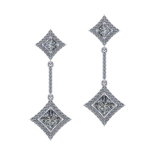 Princess Diamond Earrings