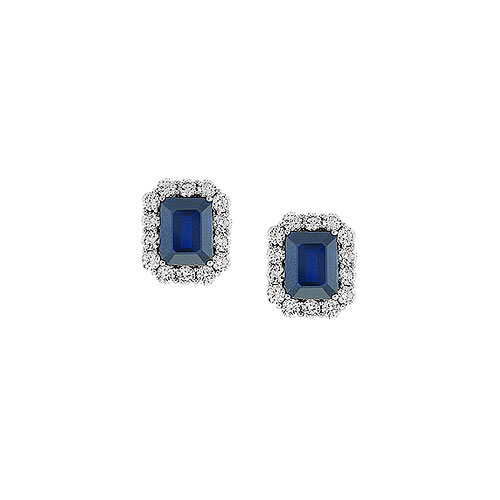 Emerald Cut Sapphire Earrings - Jewelry 