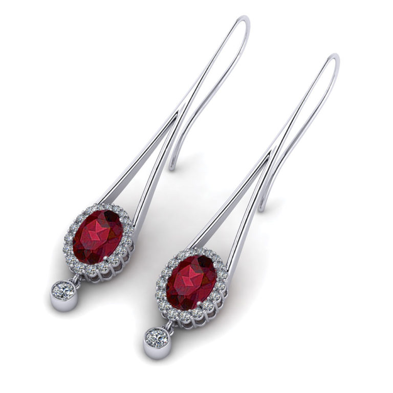 Ruby Drop Earrings - Jewelry Designs