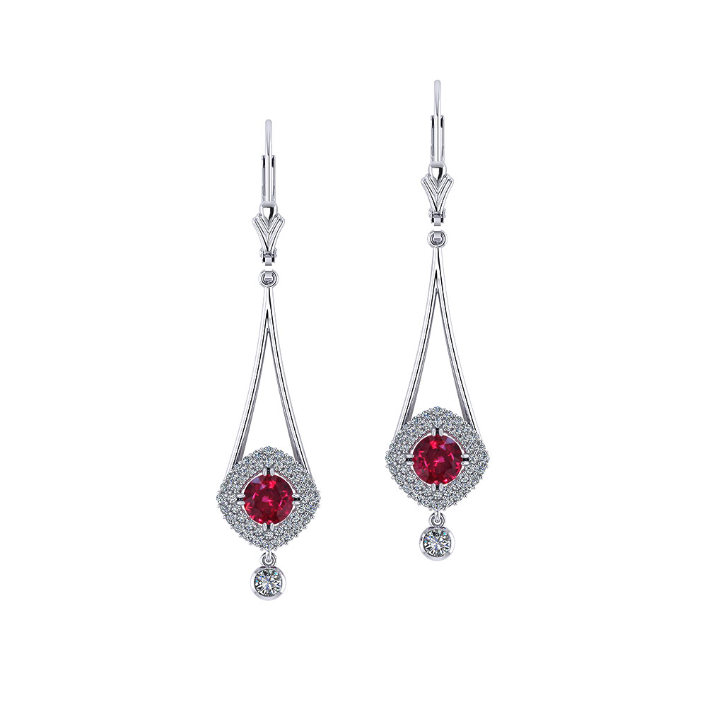 Ruby Drop Earrings - Jewelry Designs