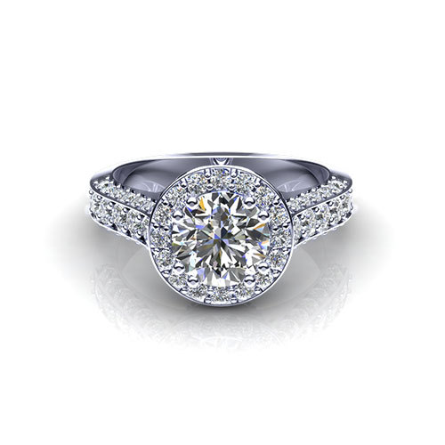 Vintage Halo Engagement Ring - Jewelry Designs