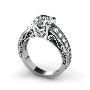 Scrolling Engagement Ring
