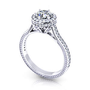 Designer Halo Engagement Ring