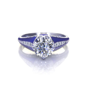 Blue Engagement Ring