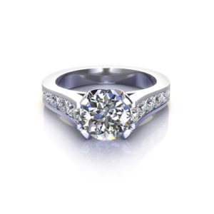 Tapered Channel Engagement Ring