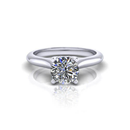 Lattice Solitaire Engagement Ring top view