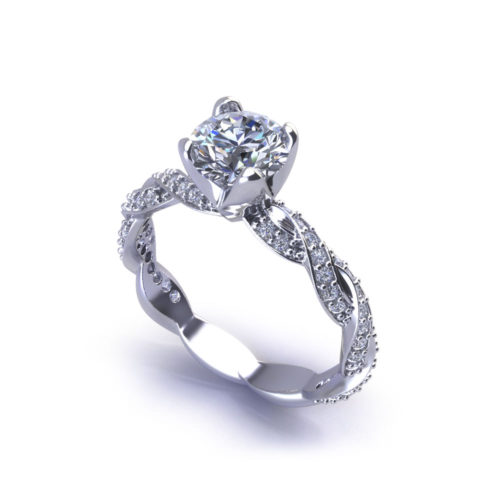 Diamond Infinity Engagement Ring