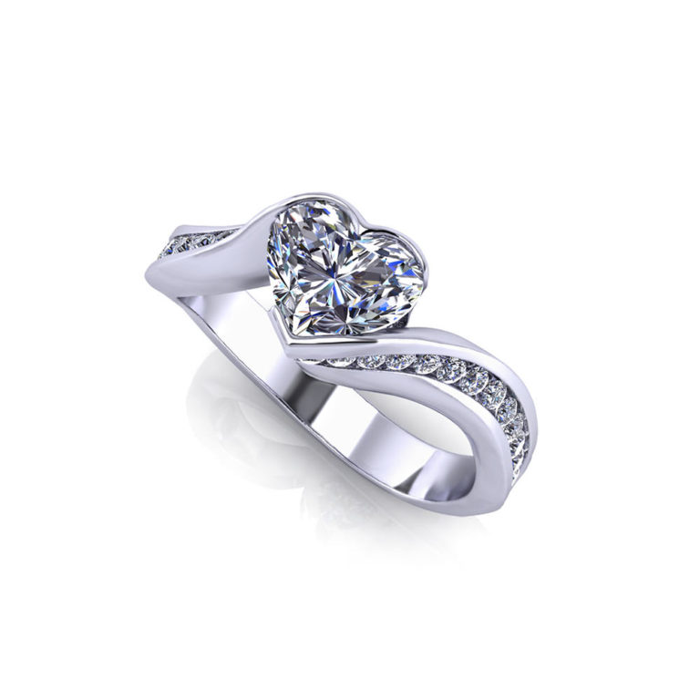 Heart Engagement Rings Jewelry Designs Product