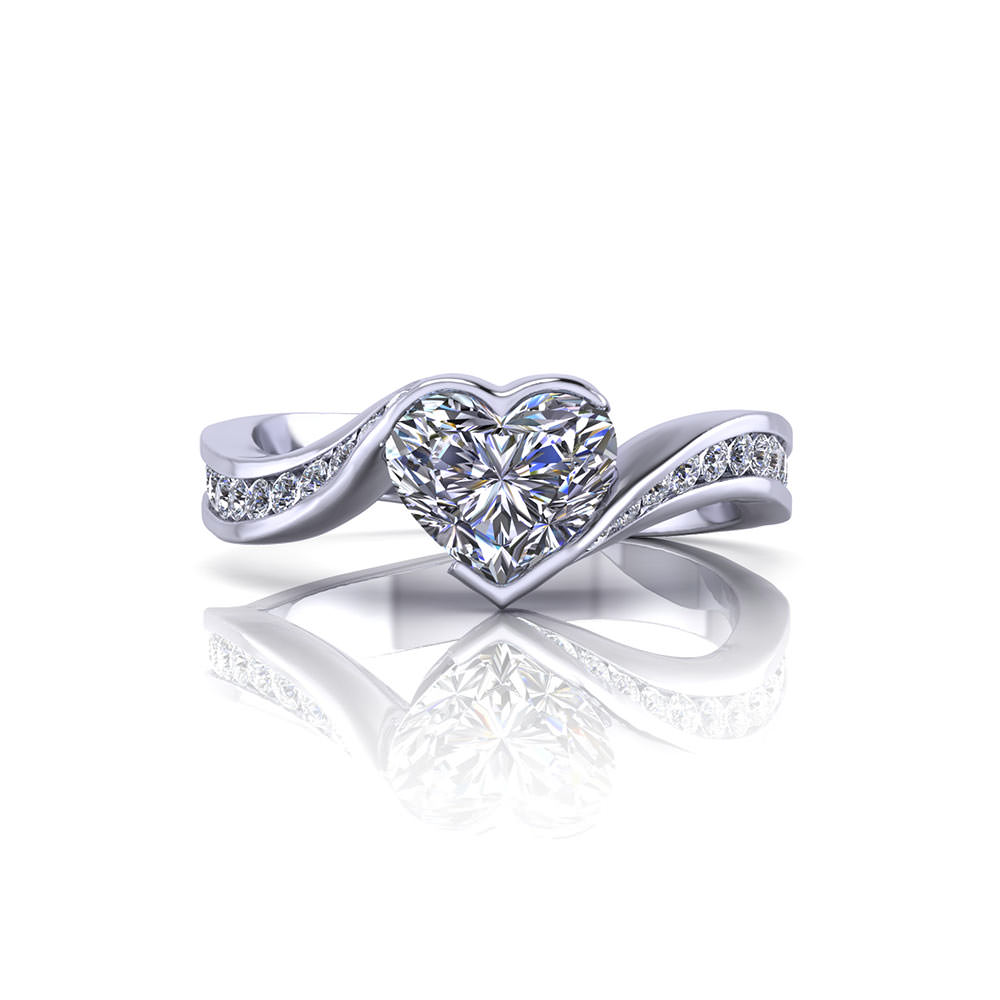 Schouderophalend eend bevolking Heart Engagement Rings - Jewelry Designs - Product