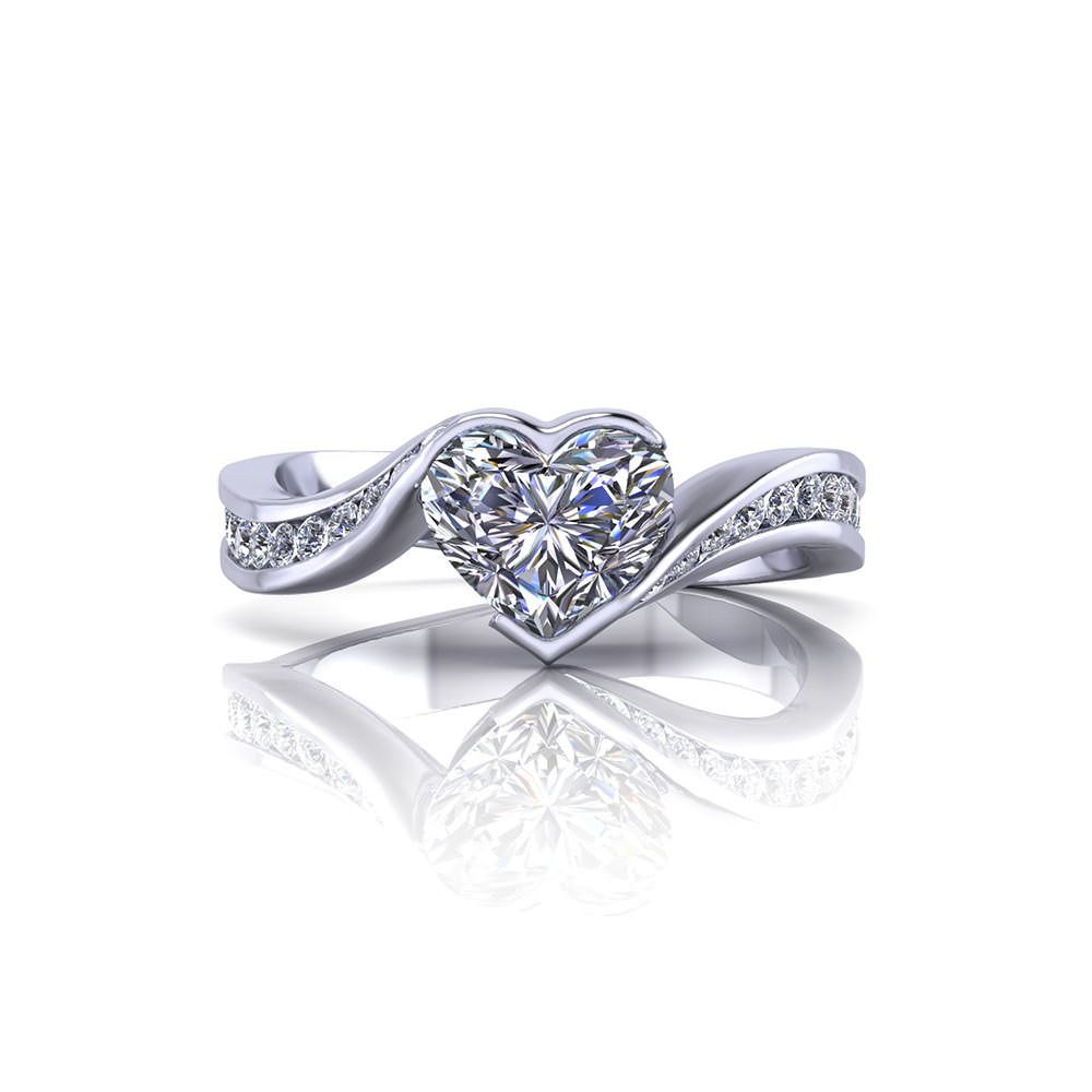 Heart Saped Setting Diamond Rings | Wedding