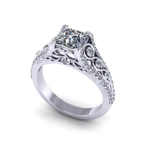 Beautiful Princess Engagement Ring