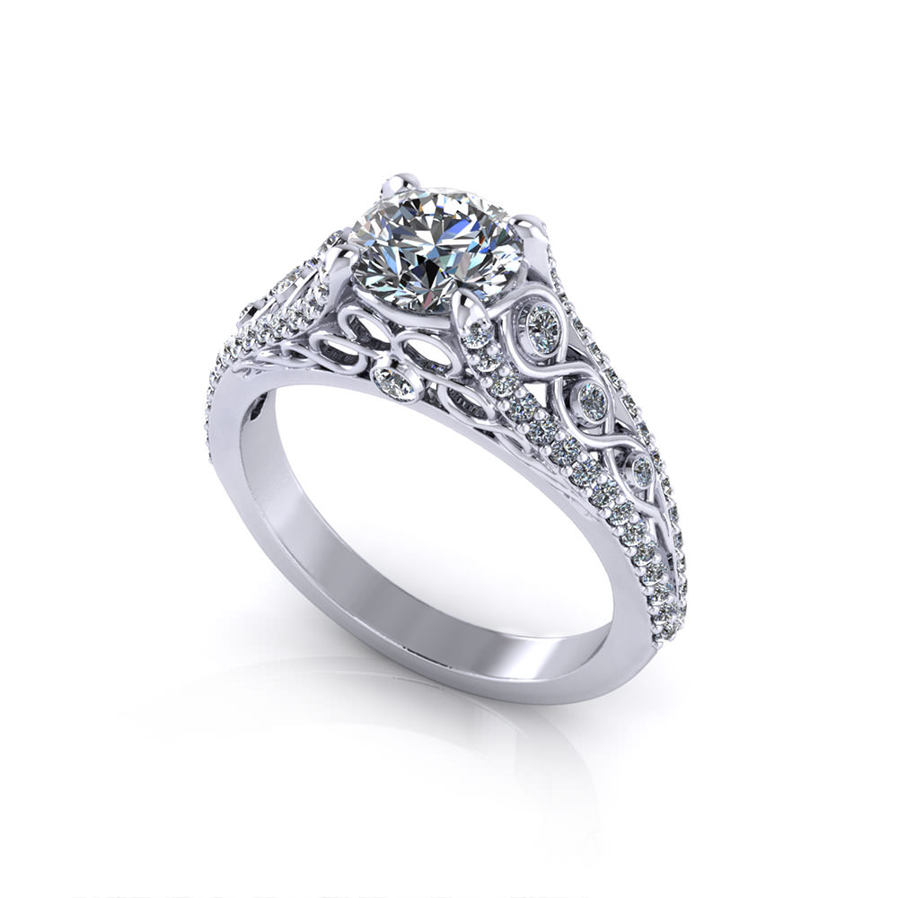Download Elegant Diamond Engagement Ring - Jewelry Designs