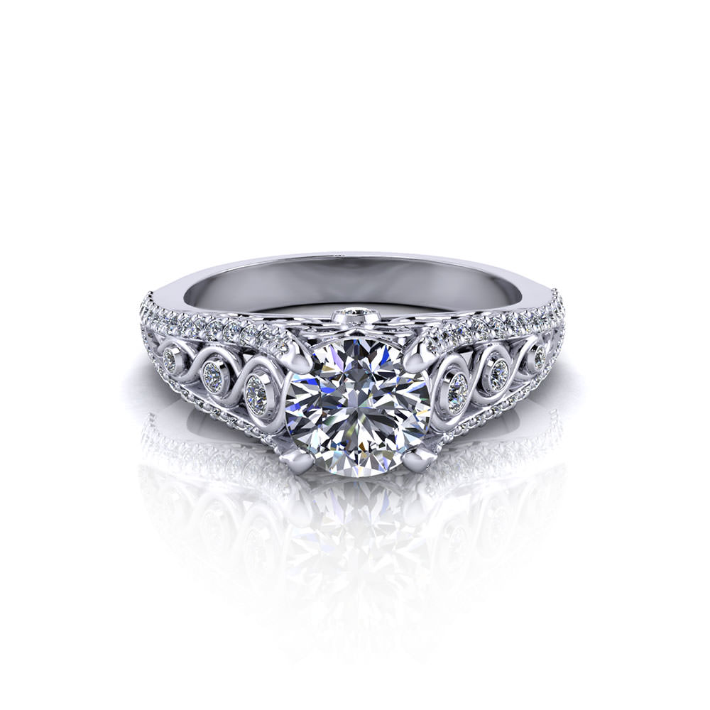 ER433 1 elegant diamond engagement ring