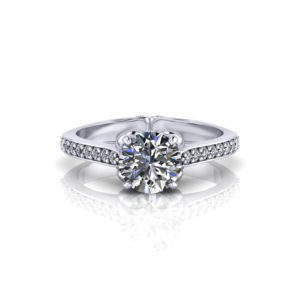 Whimsical Prong Engagement Ring