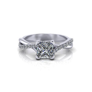 Princess Crossover Engagement Ring