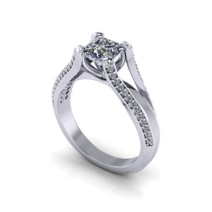 Bridged Princess Engagement Ring