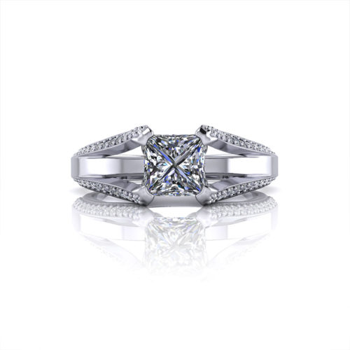 Bridged Princess Engagement Ring
