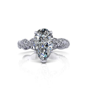 Infinity Pear Shape Engagement Ring