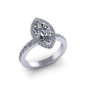 Halo Marquise Engagement Ring