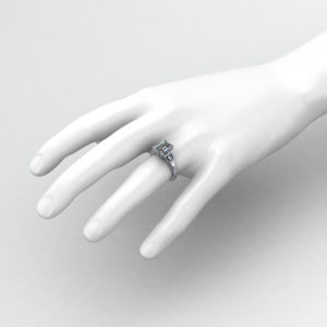 Baguette Emerald Cut Engagement Ring