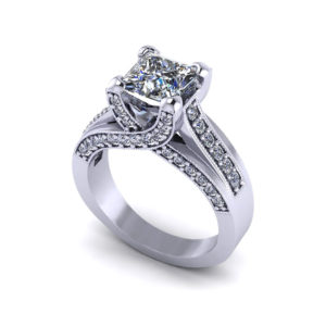 Princess Trellis Engagement Ring