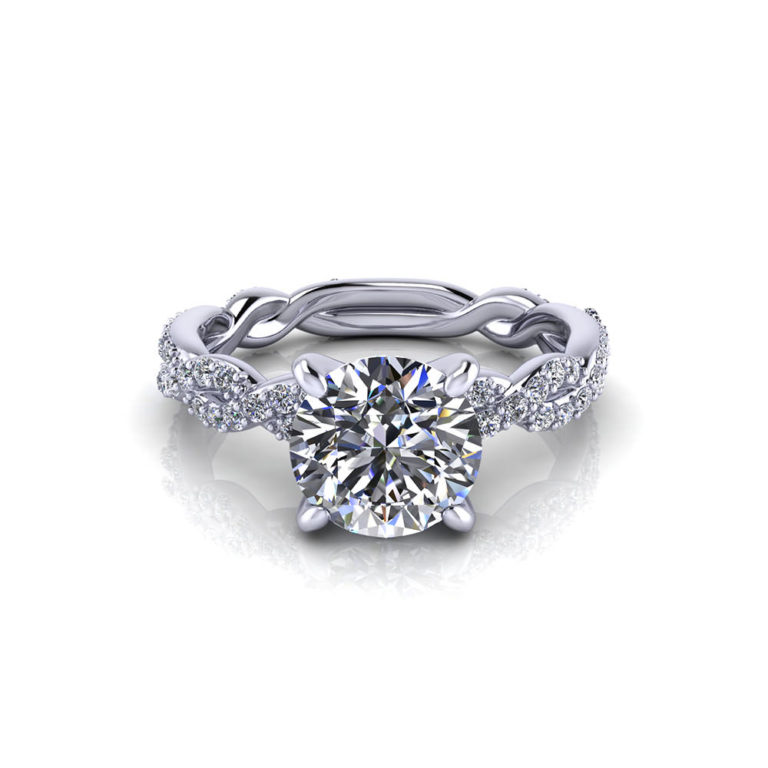 Slim Diamond Engagement Ring Jewelry Designs