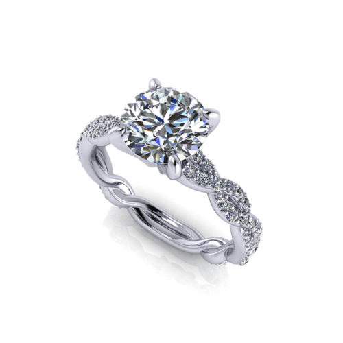 Carat Round Infinity Engagement Ring