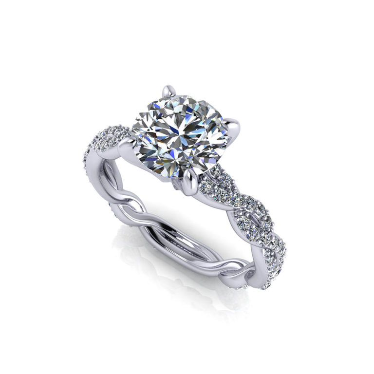 Slim Diamond Engagement Ring Jewelry Designs