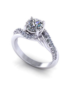 Bypass Engagement Ring | Jewelry Designs