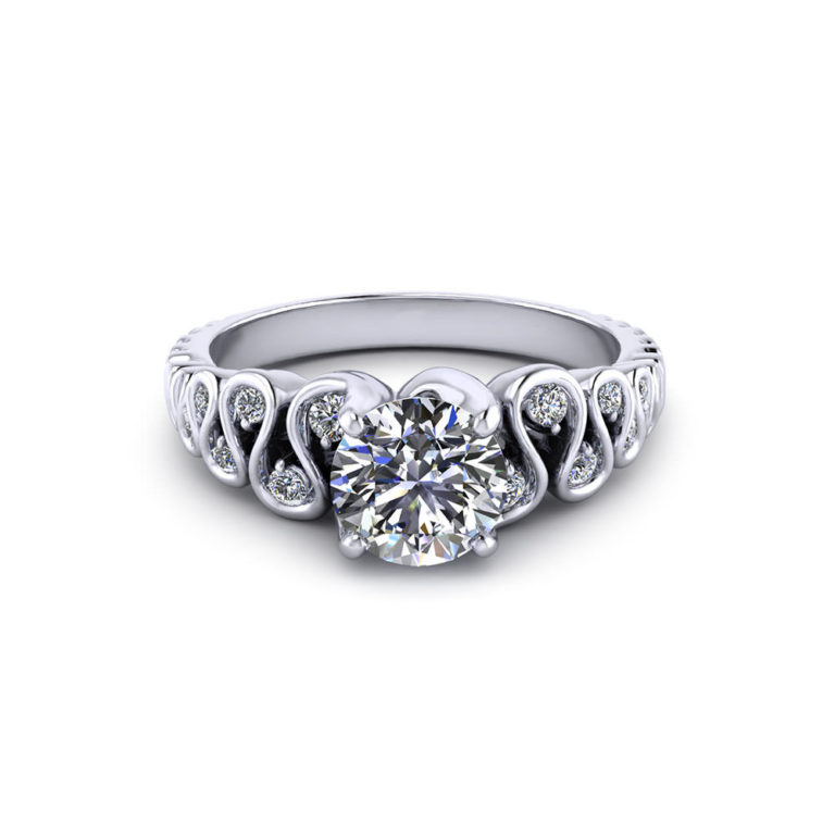 Diamond Bow Engagement Ring Jewelry Designs