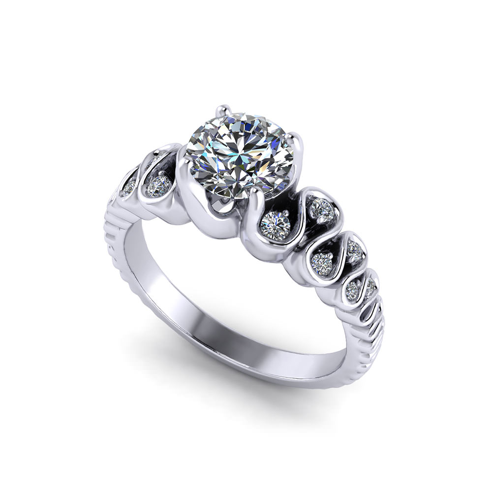 Ribbon Engagement  Ring  Jewelry Designs
