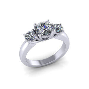 Trellis Three Diamond Ring