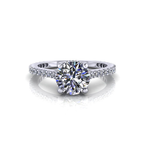Slim Diamond Engagement Ring