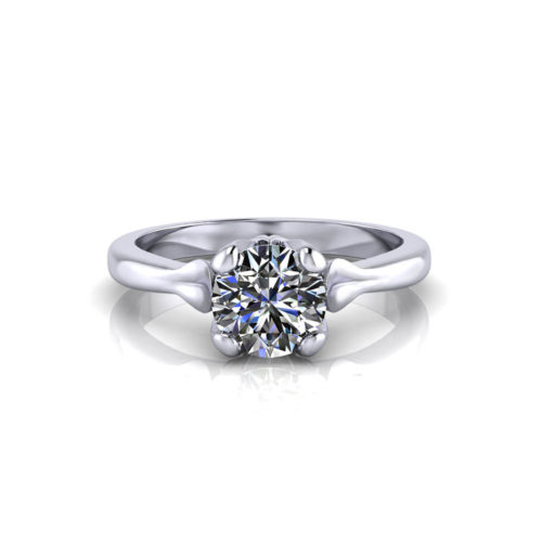 4 Prong Petal Engagement Ring - Jewelry Designs