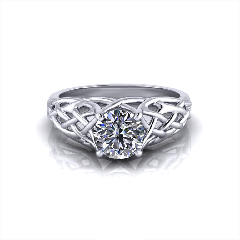 Braided Diamond Engagement Ring | Jewelry Designs