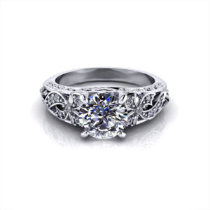 Diamond Bow Engagement Ring