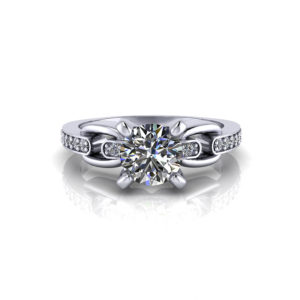 Linked Diamond Engagement Ring