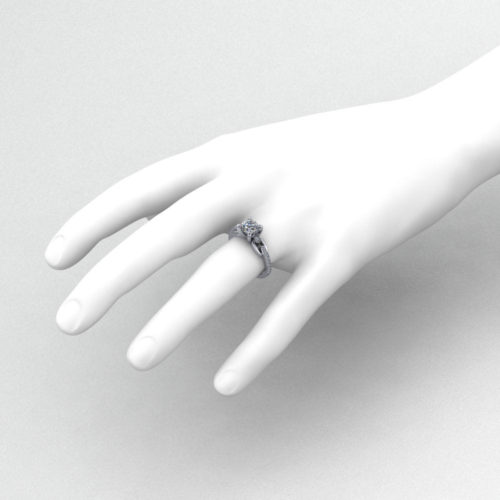 Linked Diamond Engagement Ring