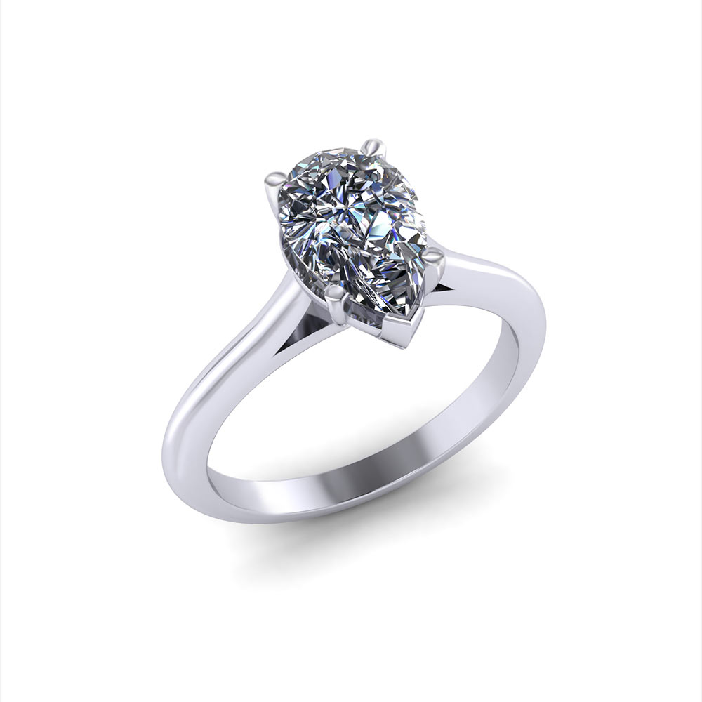 pear shaped solitaire ring