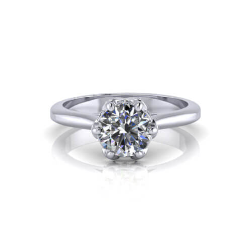 Linked Prong Engagement Ring