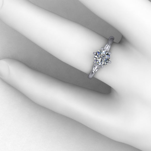 Delicate Bow Engagement Ring